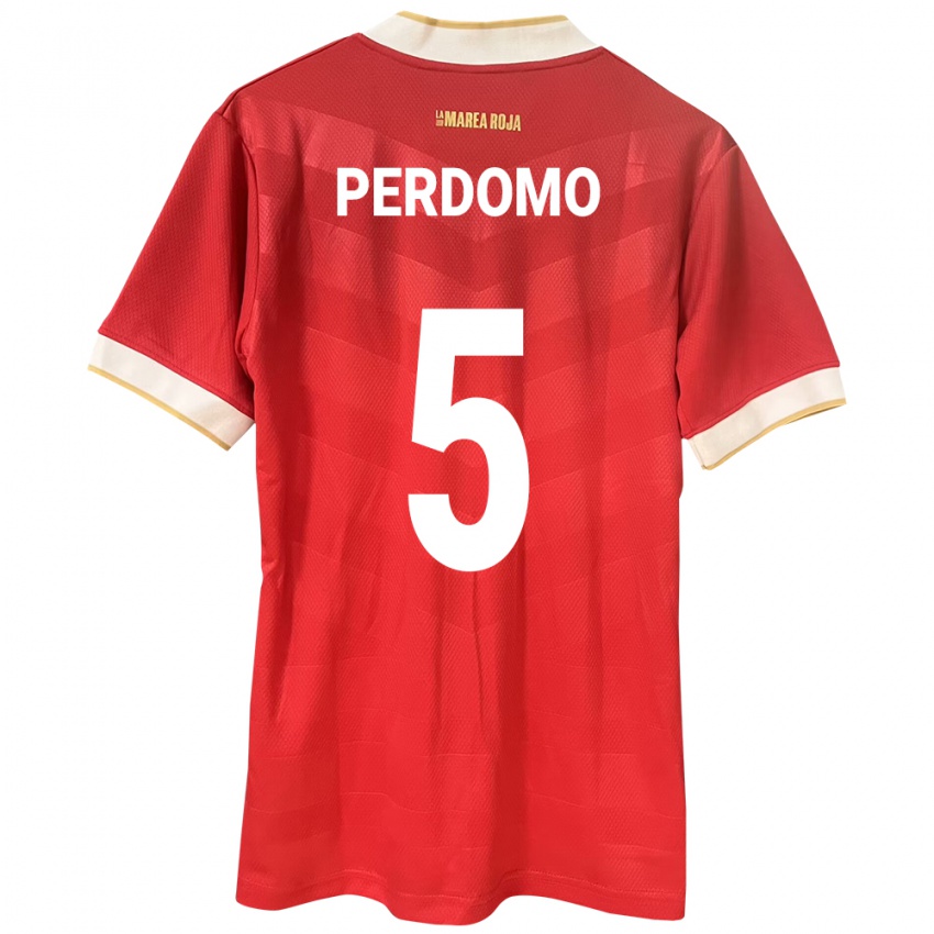 Gyermek Panama Reyniel Perdomo #5 Piros Hazai Jersey 24-26 Mez Póló Ing