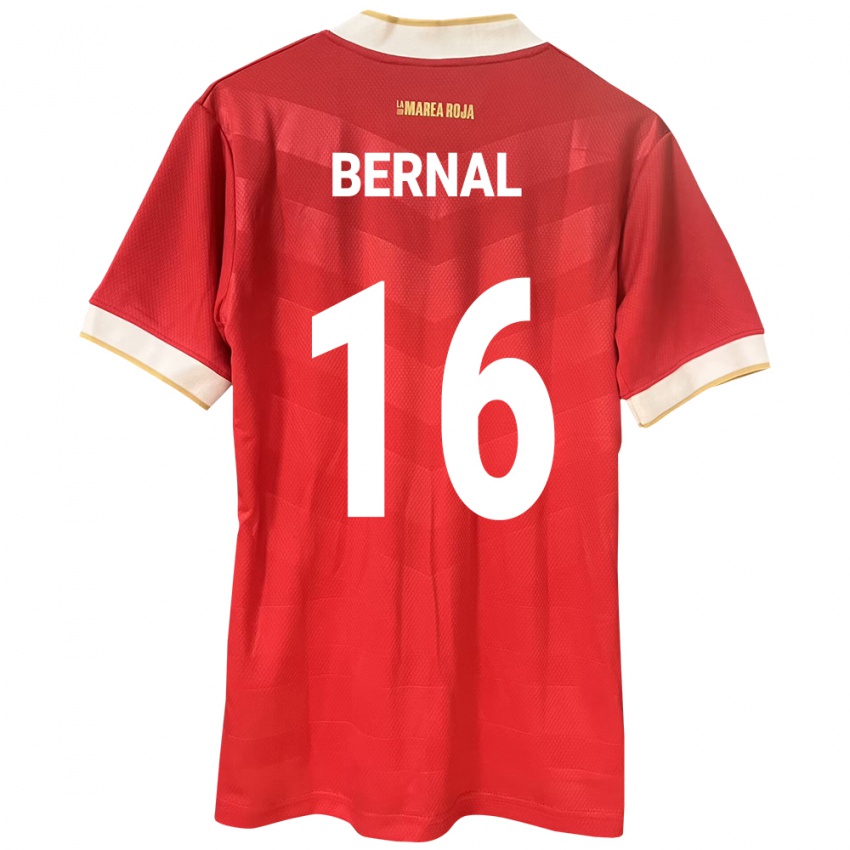 Gyermek Panama José Bernal #16 Piros Hazai Jersey 24-26 Mez Póló Ing