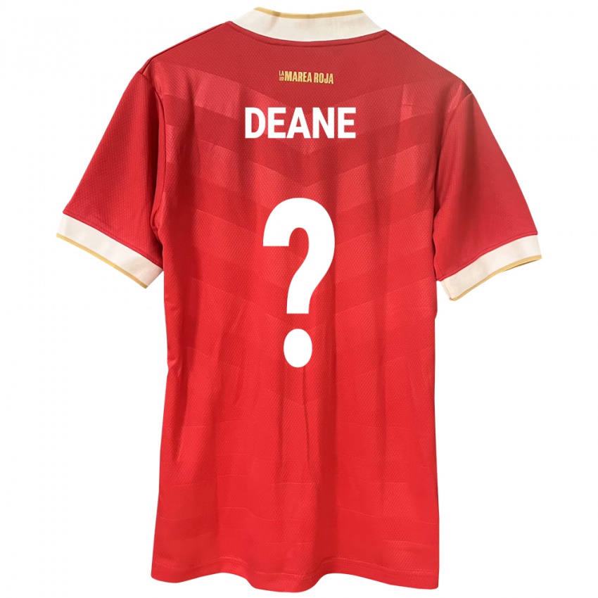 Gyermek Panama Sean Deane #0 Piros Hazai Jersey 24-26 Mez Póló Ing