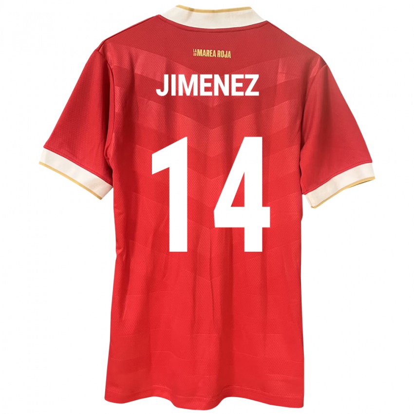 Gyermek Panama Juan Jiménez #14 Piros Hazai Jersey 24-26 Mez Póló Ing