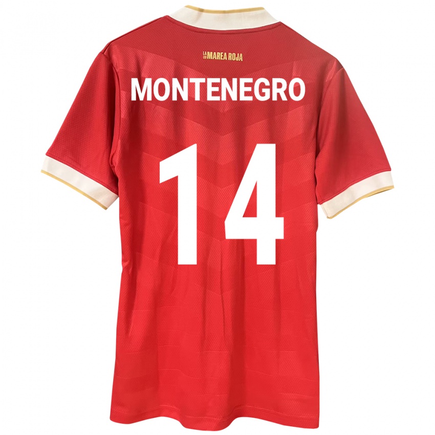 Gyermek Panama Carmen Montenegro #14 Piros Hazai Jersey 24-26 Mez Póló Ing