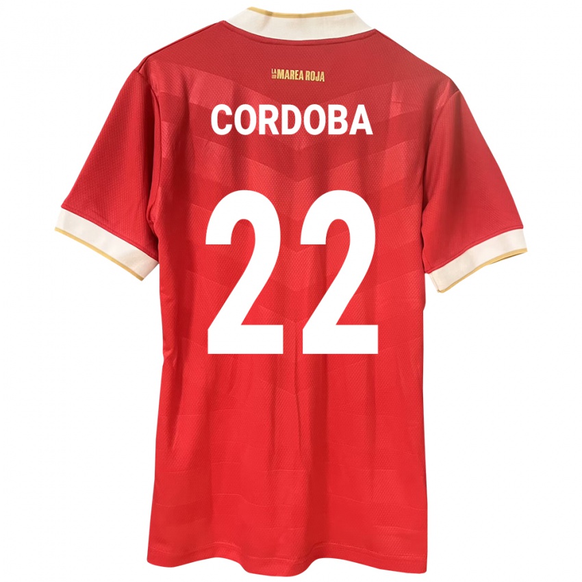 Gyermek Panama Farissa Córdoba #22 Piros Hazai Jersey 24-26 Mez Póló Ing