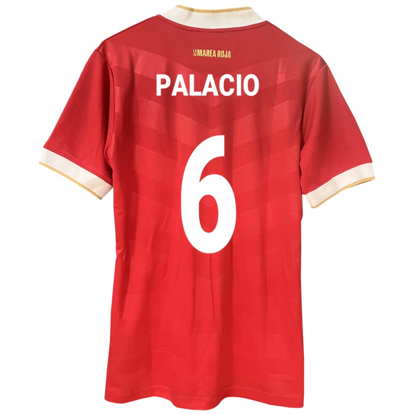 Gyermek Panama Yamileth Palacio #6 Piros Hazai Jersey 24-26 Mez Póló Ing