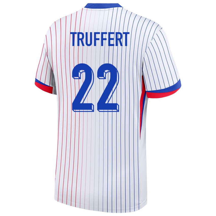 Gyermek Franciaország Adrien Truffert #22 Fehér Idegenbeli Jersey 24-26 Mez Póló Ing