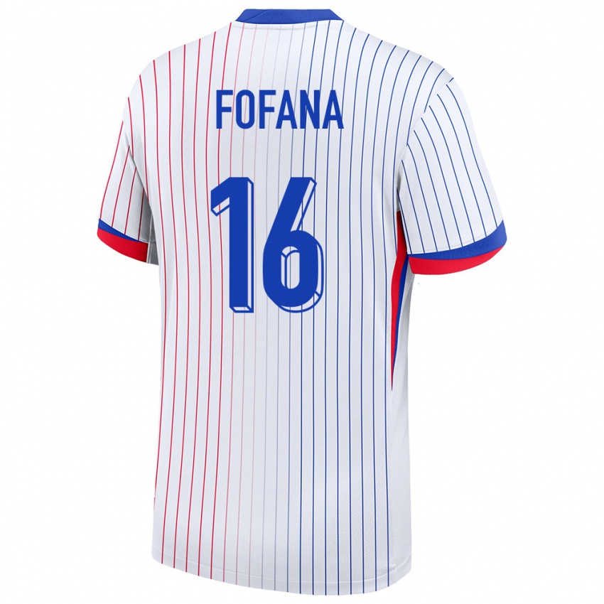 Gyermek Franciaország Yahia Fofana #16 Fehér Idegenbeli Jersey 24-26 Mez Póló Ing