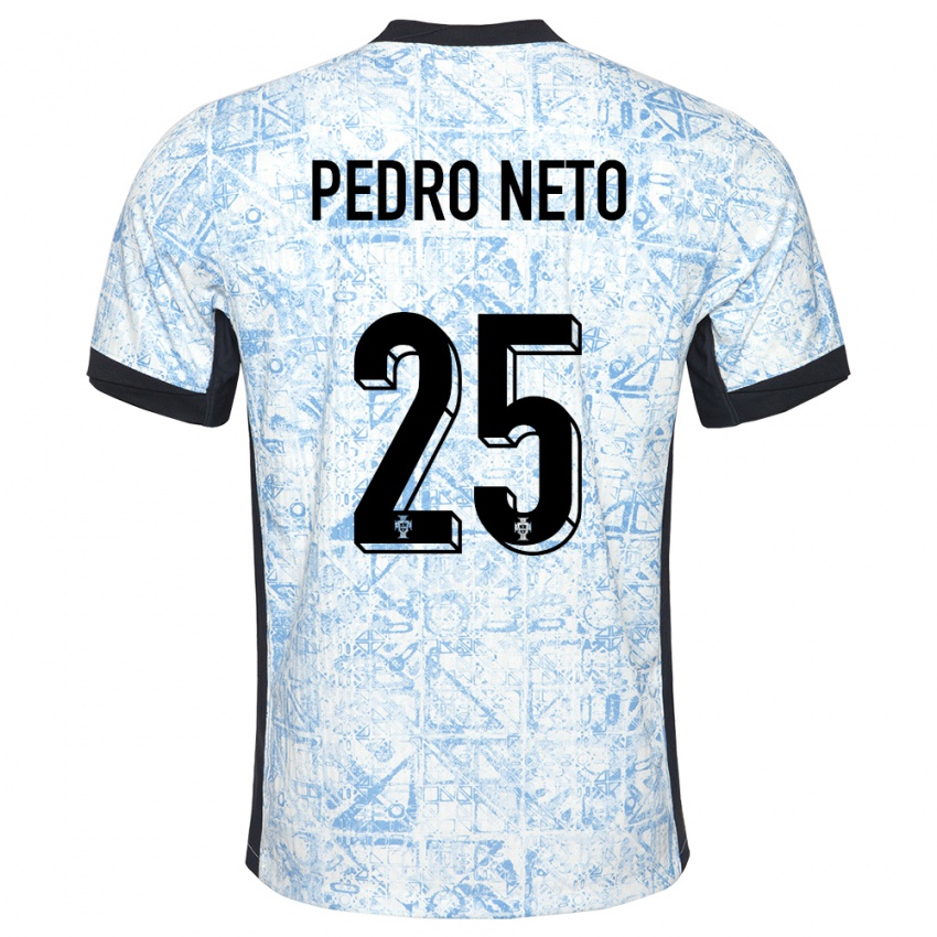 Gyermek Portugália Pedro Neto #25 Krémkék Idegenbeli Jersey 24-26 Mez Póló Ing