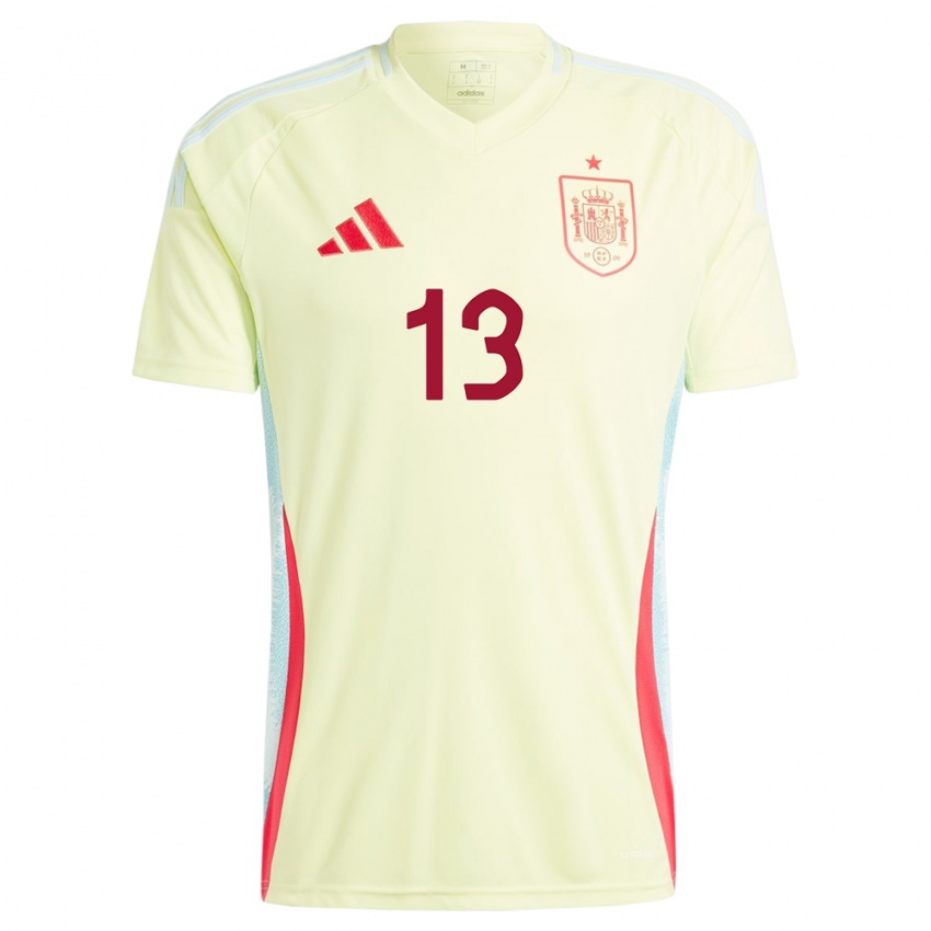 Gyermek Spanyolország Sandra Panos #13 Sárga Idegenbeli Jersey 24-26 Mez Póló Ing