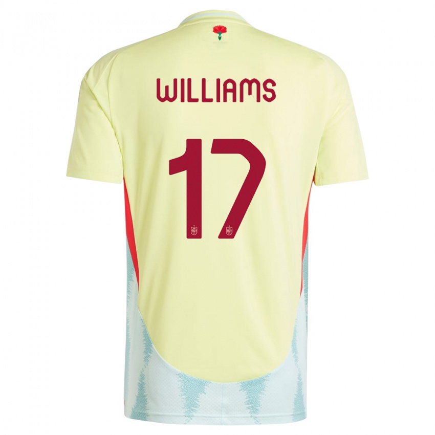 Gyermek Spanyolország Nico Williams #17 Sárga Idegenbeli Jersey 24-26 Mez Póló Ing