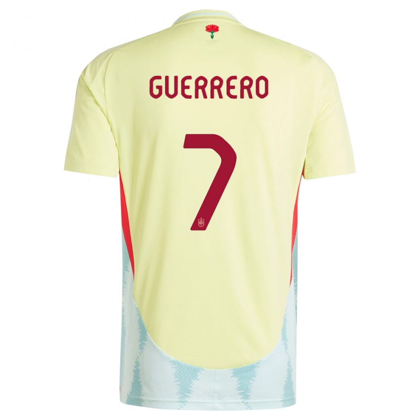 Gyermek Spanyolország Irene Guerrero #7 Sárga Idegenbeli Jersey 24-26 Mez Póló Ing