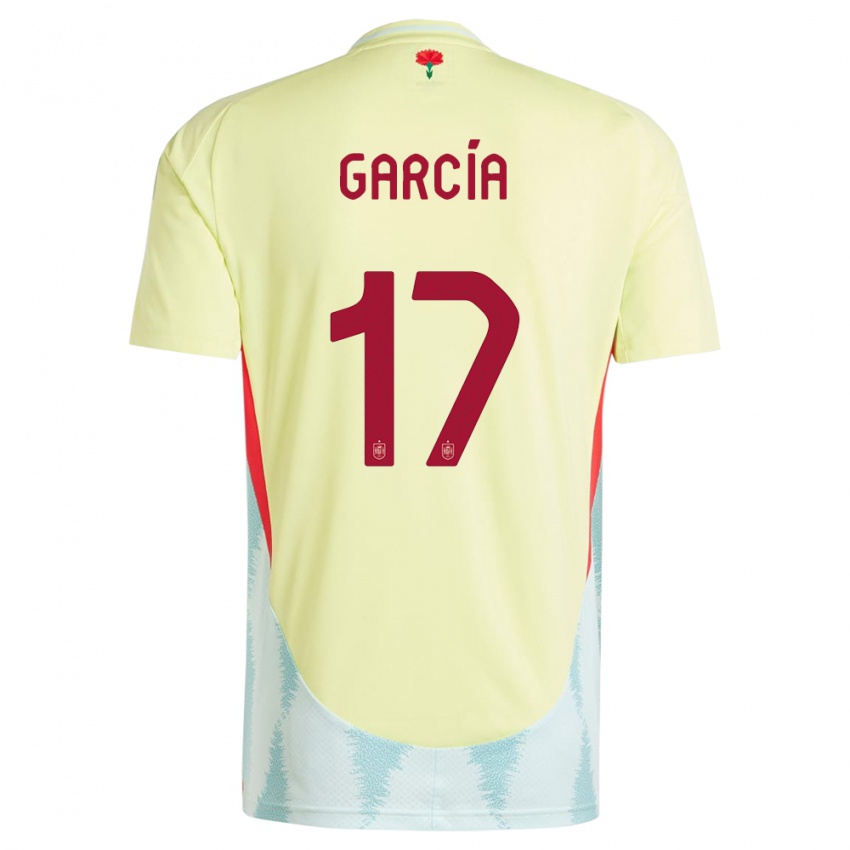 Gyermek Spanyolország Lucia Garcia #17 Sárga Idegenbeli Jersey 24-26 Mez Póló Ing