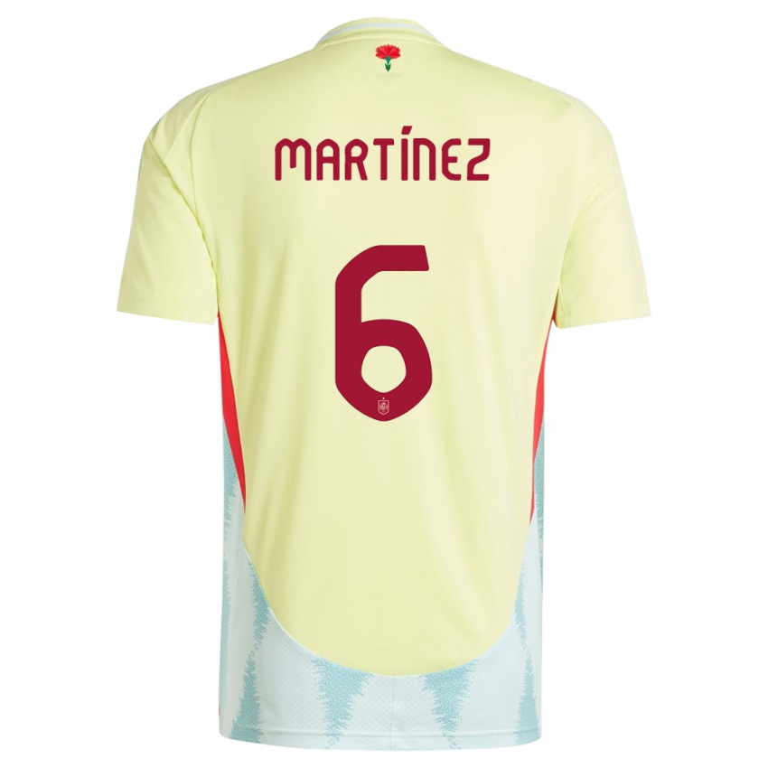 Gyermek Spanyolország Roger Martinez #6 Sárga Idegenbeli Jersey 24-26 Mez Póló Ing