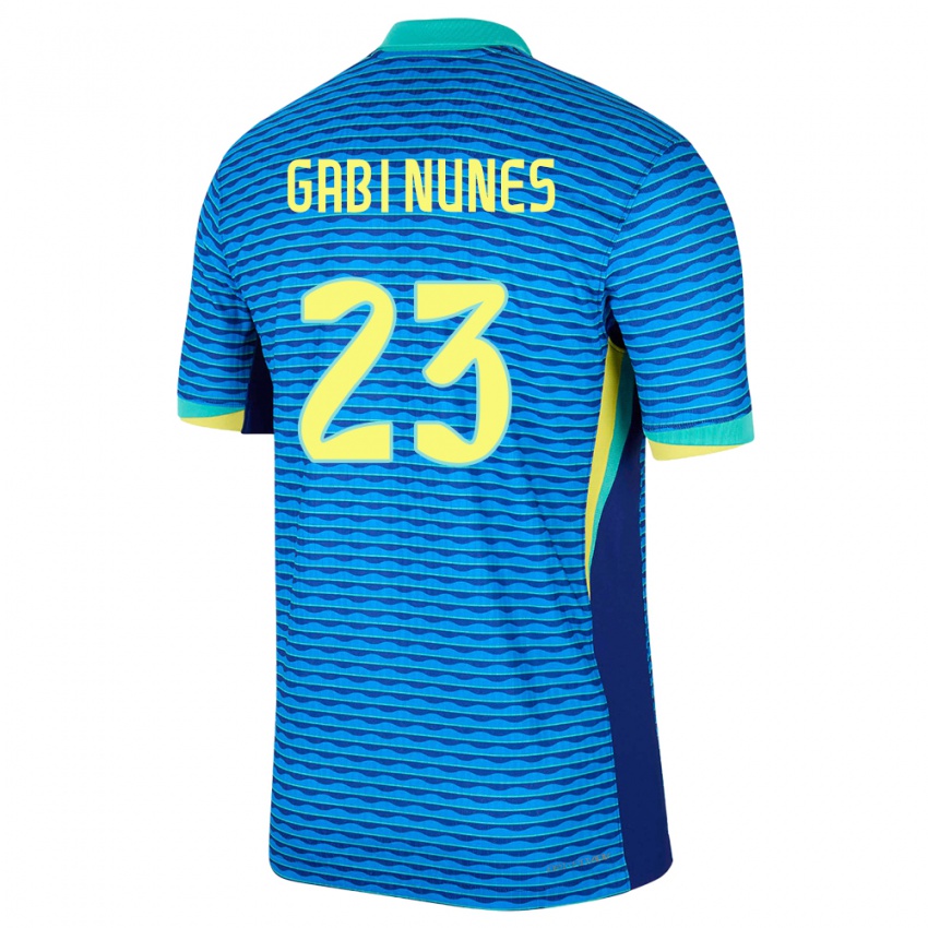 Gyermek Brazília Gabi Nunes #23 Kék Idegenbeli Jersey 24-26 Mez Póló Ing