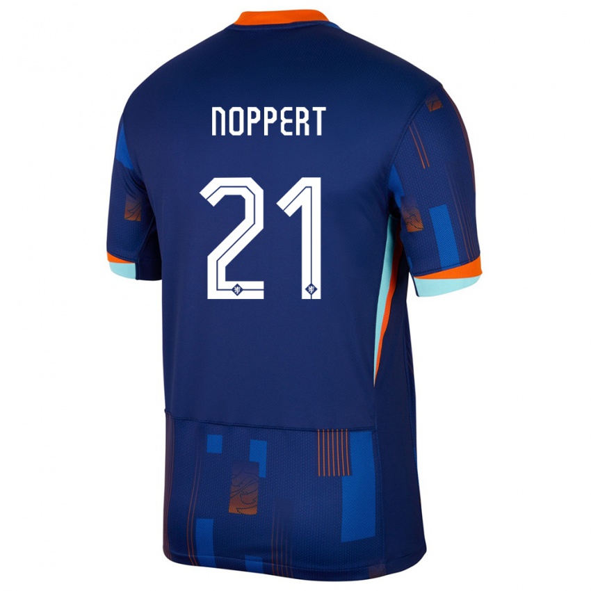 Gyermek Hollandia Andries Noppert #21 Kék Idegenbeli Jersey 24-26 Mez Póló Ing