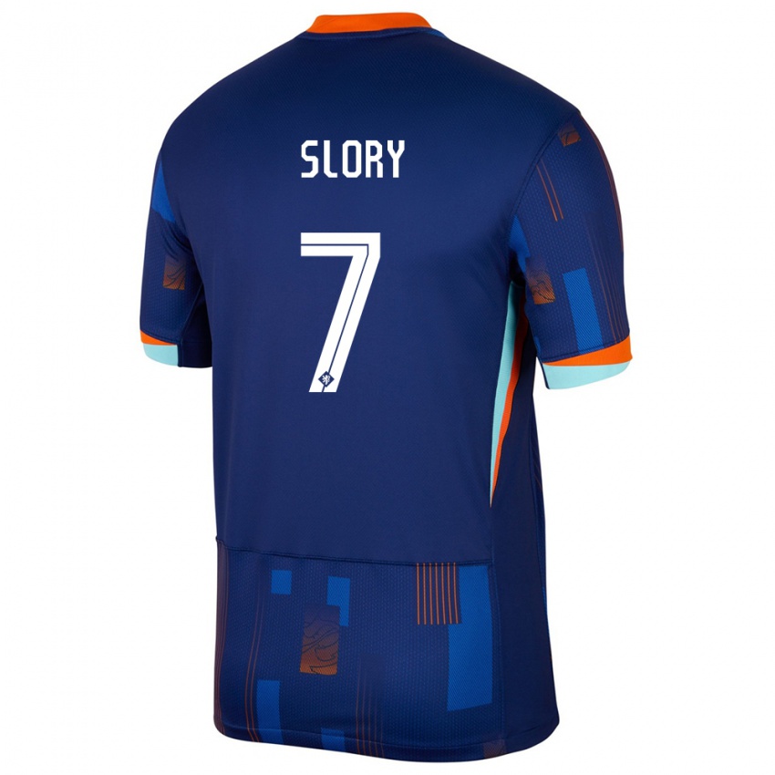 Gyermek Hollandia Jaden Slory #7 Kék Idegenbeli Jersey 24-26 Mez Póló Ing