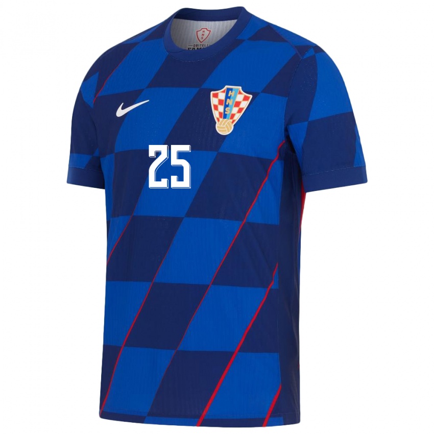 Gyermek Horvátország Luka Sucic #25 Kék Idegenbeli Jersey 24-26 Mez Póló Ing