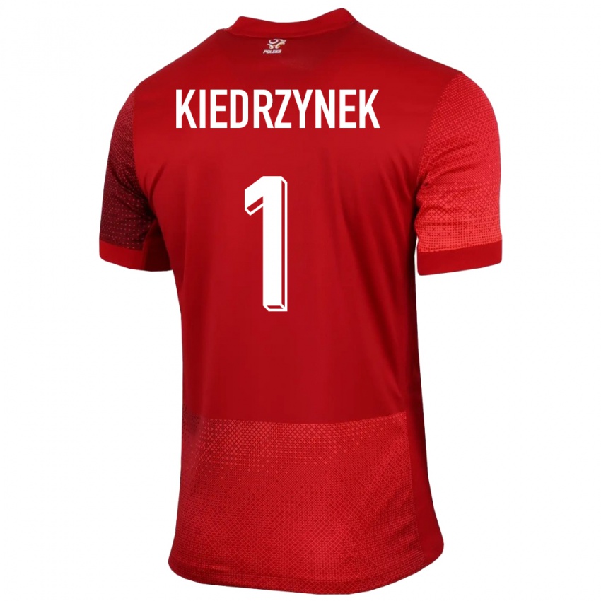 Gyermek Lengyelország Katarzyna Kiedrzynek #1 Piros Idegenbeli Jersey 24-26 Mez Póló Ing