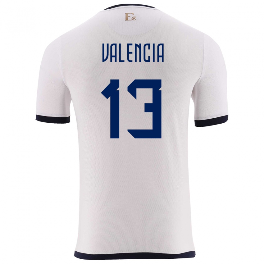 Gyermek Ecuador Enner Valencia #13 Fehér Idegenbeli Jersey 24-26 Mez Póló Ing