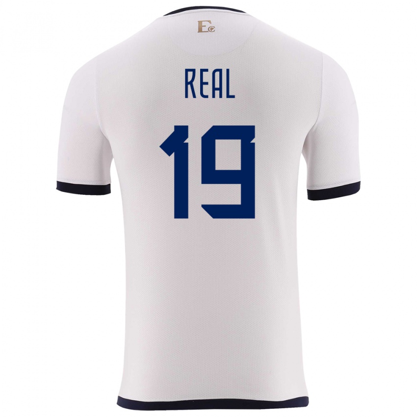 Gyermek Ecuador Kerlly Real #19 Fehér Idegenbeli Jersey 24-26 Mez Póló Ing