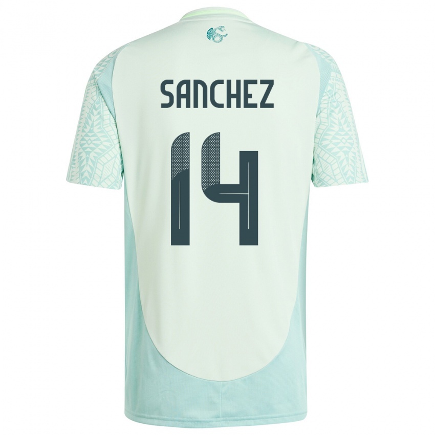 Gyermek Mexikó Erick Sanchez #14 Vászonzöld Idegenbeli Jersey 24-26 Mez Póló Ing