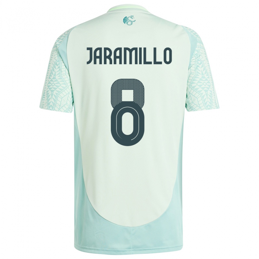 Gyermek Mexikó Carolina Jaramillo #8 Vászonzöld Idegenbeli Jersey 24-26 Mez Póló Ing