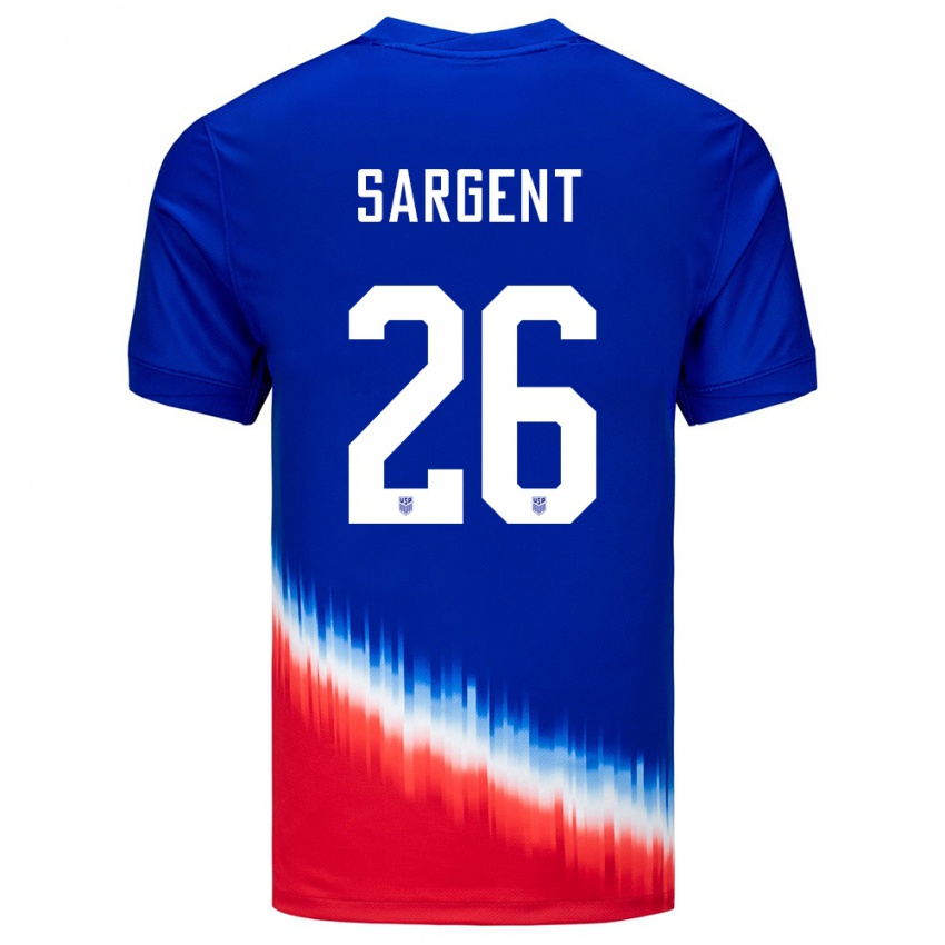 Gyermek Egyesült Államok Josh Sargent #26 Kék Idegenbeli Jersey 24-26 Mez Póló Ing