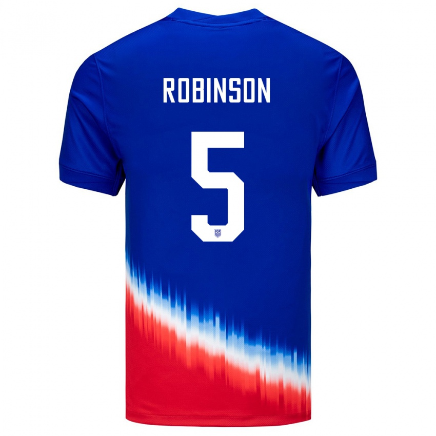 Gyermek Egyesült Államok Antonee Robinson #5 Kék Idegenbeli Jersey 24-26 Mez Póló Ing