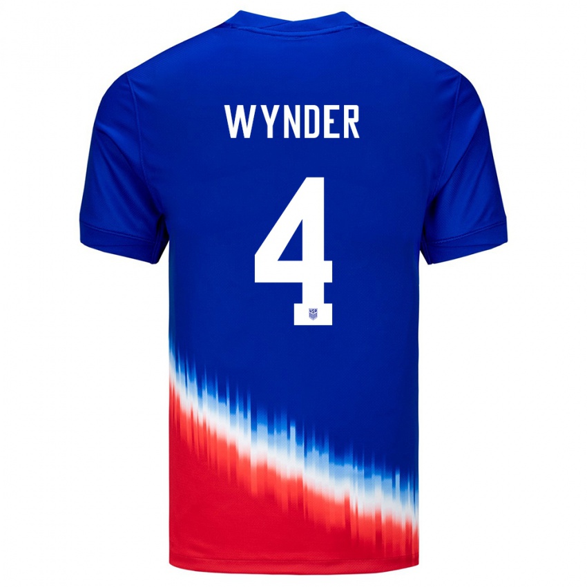 Gyermek Egyesült Államok Joshua Wynder #4 Kék Idegenbeli Jersey 24-26 Mez Póló Ing