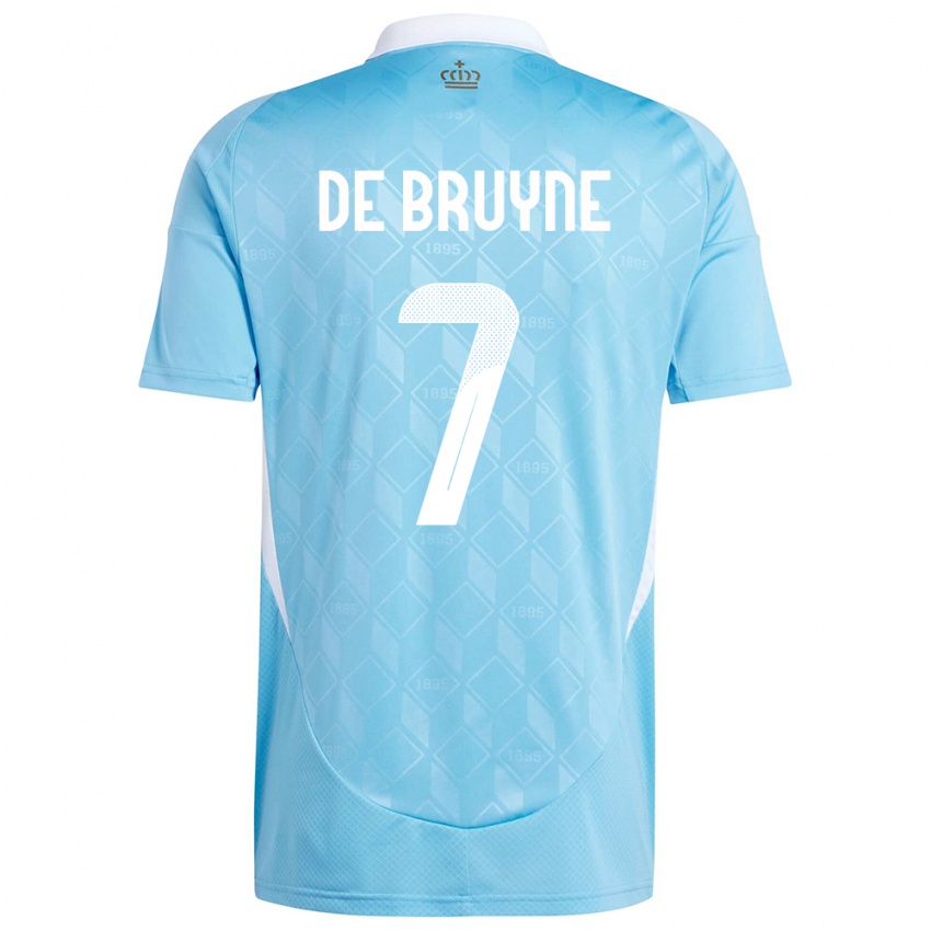 Gyermek Belgium Kevin De Bruyne #7 Kék Idegenbeli Jersey 24-26 Mez Póló Ing