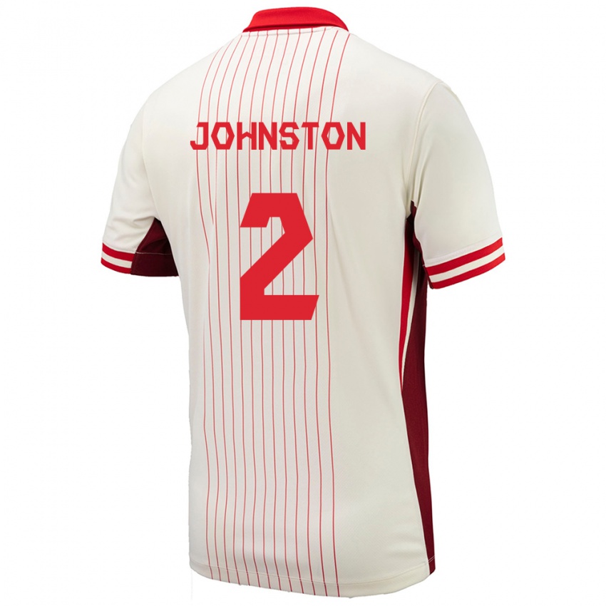 Gyermek Kanada Alistair Johnston #2 Fehér Idegenbeli Jersey 24-26 Mez Póló Ing