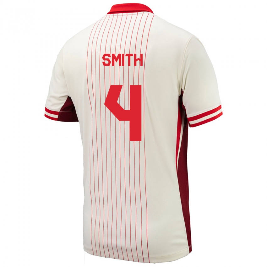 Gyermek Kanada Justin Smith #4 Fehér Idegenbeli Jersey 24-26 Mez Póló Ing