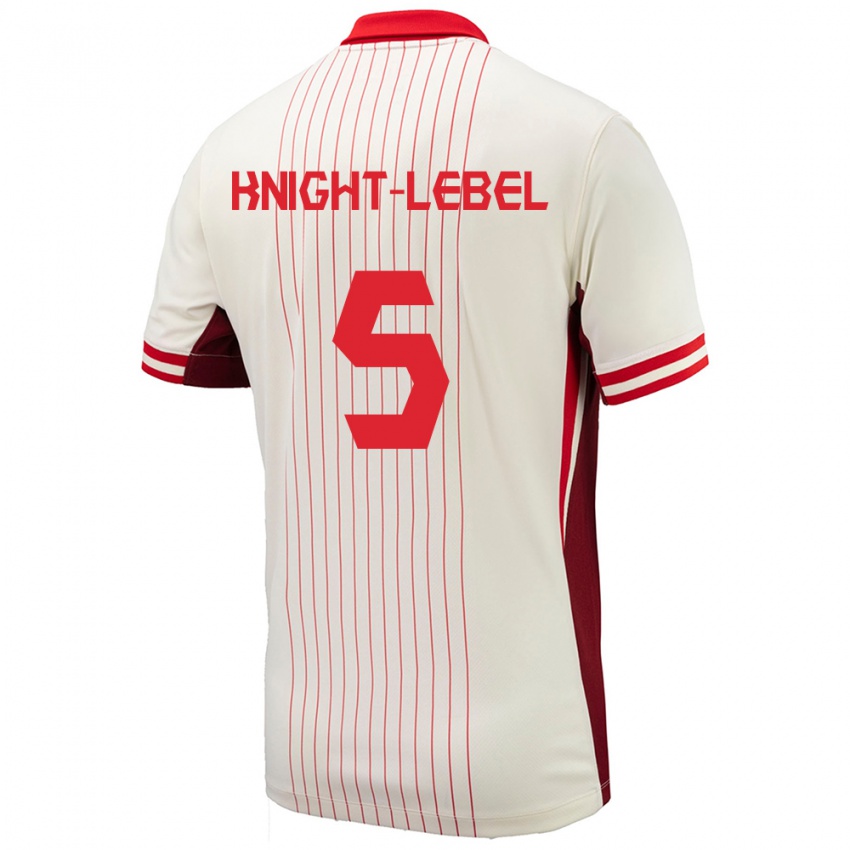 Gyermek Kanada Jamie Knight Lebel #5 Fehér Idegenbeli Jersey 24-26 Mez Póló Ing