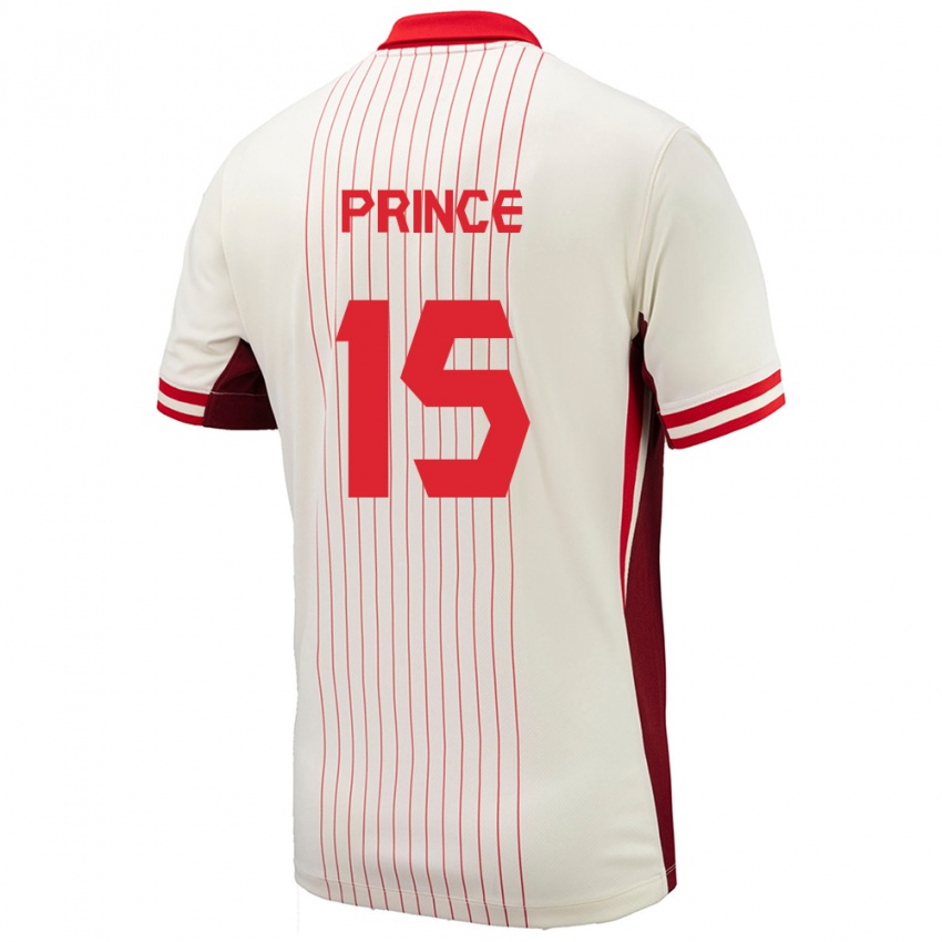 Gyermek Kanada Nichelle Prince #15 Fehér Idegenbeli Jersey 24-26 Mez Póló Ing