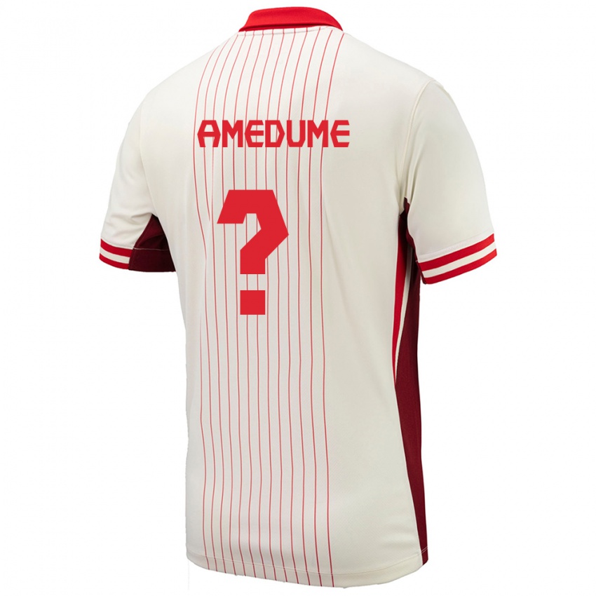 Gyermek Kanada Paul Amedume #0 Fehér Idegenbeli Jersey 24-26 Mez Póló Ing