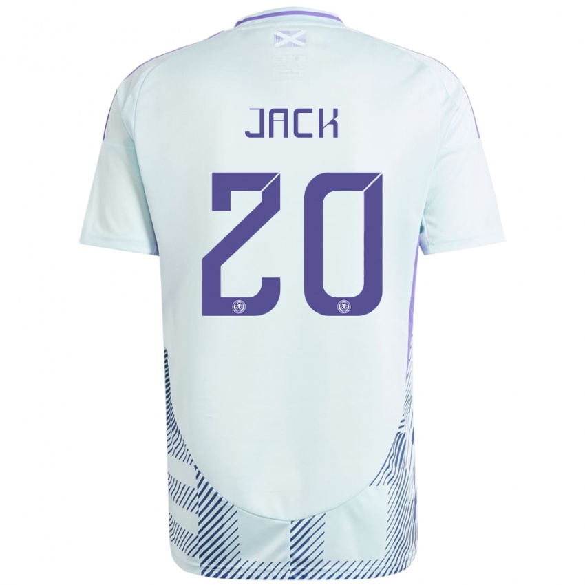 Gyermek Skócia Ryan Jack #20 Világos Menta Kék Idegenbeli Jersey 24-26 Mez Póló Ing