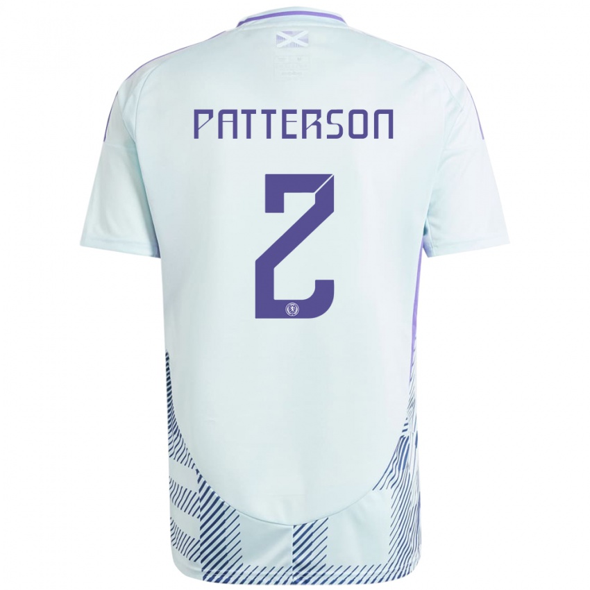 Gyermek Skócia Nathan Patterson #2 Világos Menta Kék Idegenbeli Jersey 24-26 Mez Póló Ing