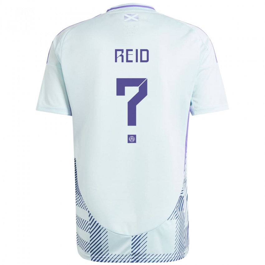 Gyermek Skócia Dylan Reid #0 Világos Menta Kék Idegenbeli Jersey 24-26 Mez Póló Ing