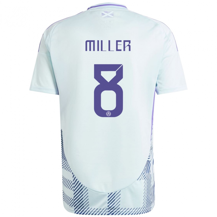 Gyermek Skócia Lennon Miller #8 Világos Menta Kék Idegenbeli Jersey 24-26 Mez Póló Ing