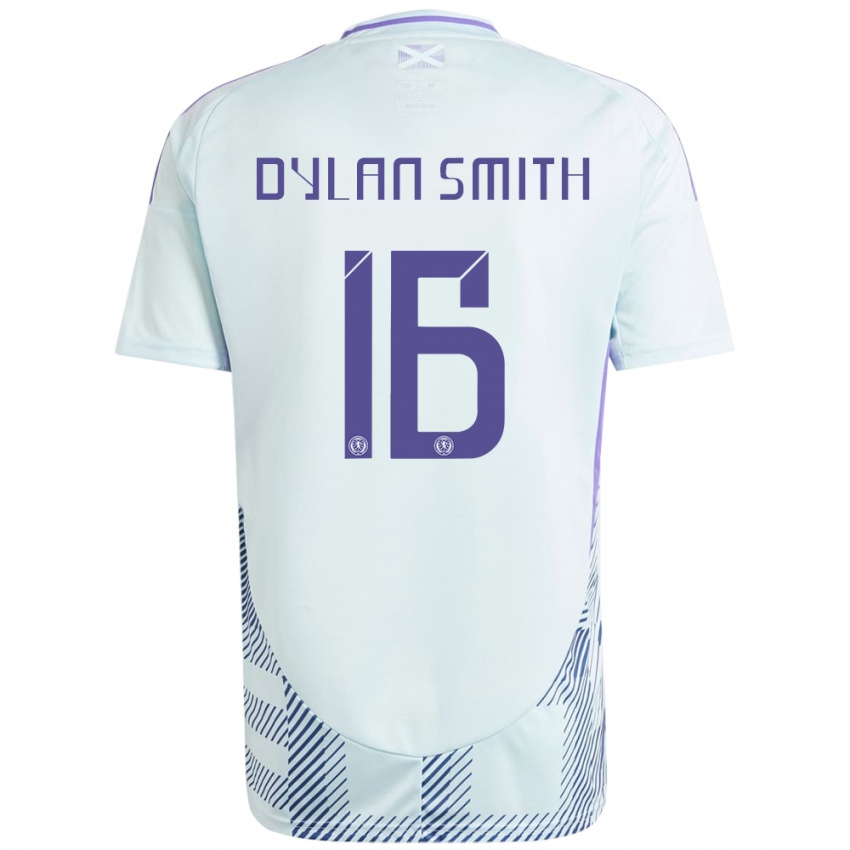 Gyermek Skócia Dylan Smith #16 Világos Menta Kék Idegenbeli Jersey 24-26 Mez Póló Ing