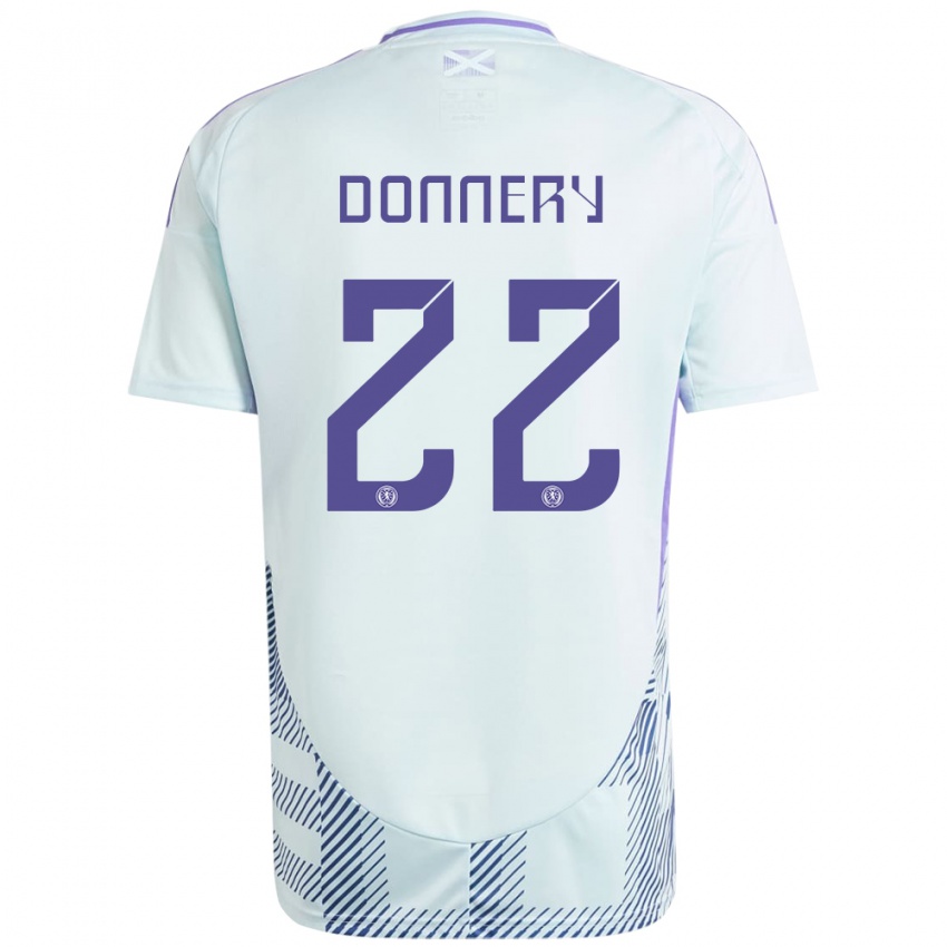 Gyermek Skócia Julian Donnery #22 Világos Menta Kék Idegenbeli Jersey 24-26 Mez Póló Ing