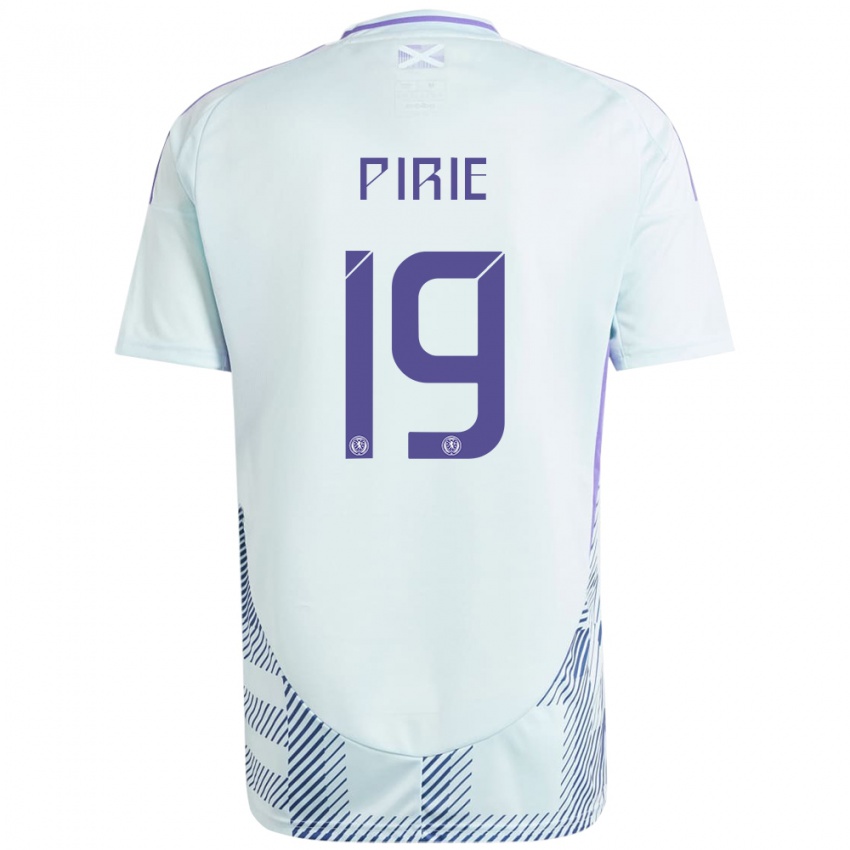 Gyermek Skócia Lewis Pirie #19 Világos Menta Kék Idegenbeli Jersey 24-26 Mez Póló Ing