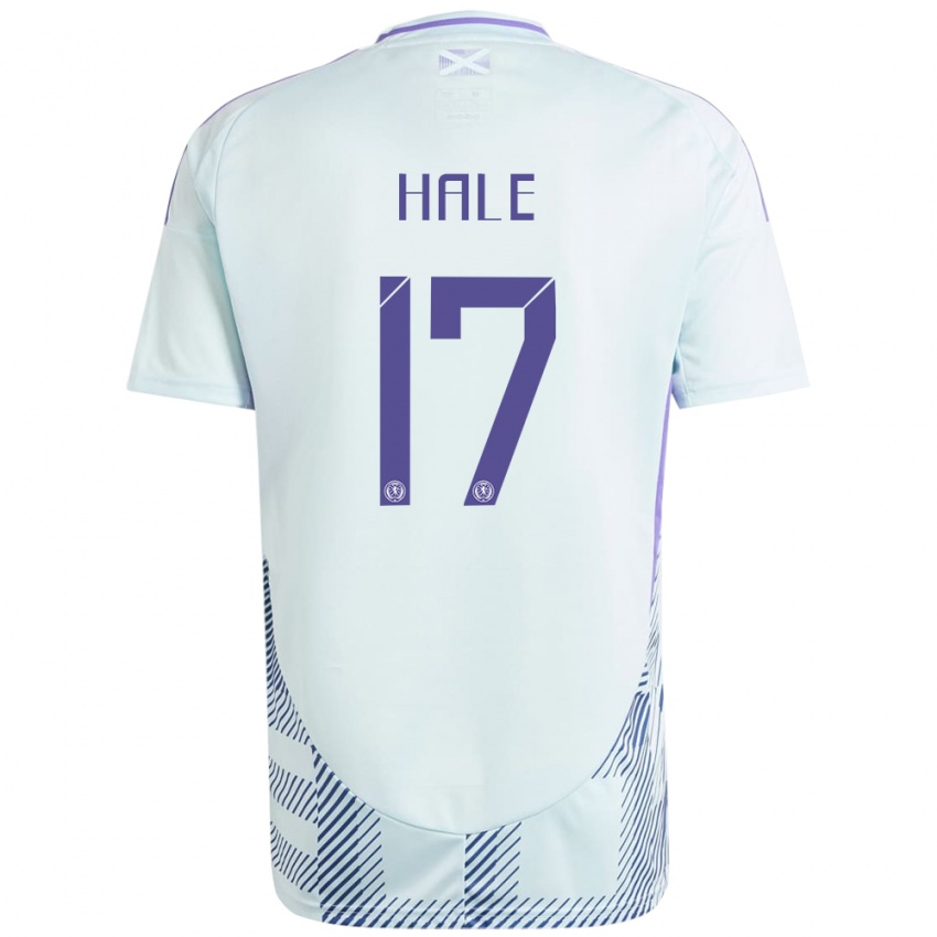 Gyermek Skócia Finlay Hale #17 Világos Menta Kék Idegenbeli Jersey 24-26 Mez Póló Ing