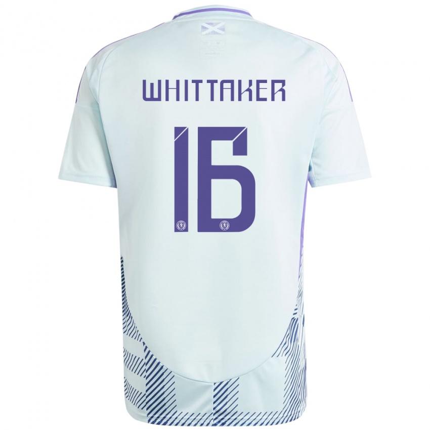 Gyermek Skócia Rory Whittaker #16 Világos Menta Kék Idegenbeli Jersey 24-26 Mez Póló Ing