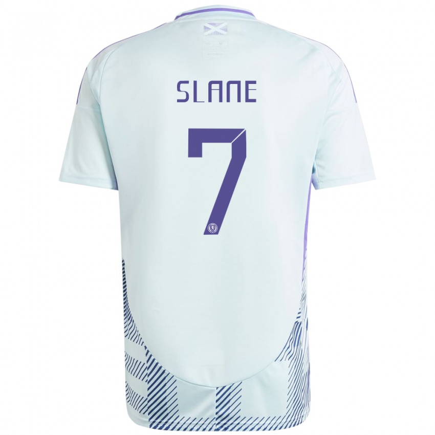 Gyermek Skócia Paul Slane #7 Világos Menta Kék Idegenbeli Jersey 24-26 Mez Póló Ing