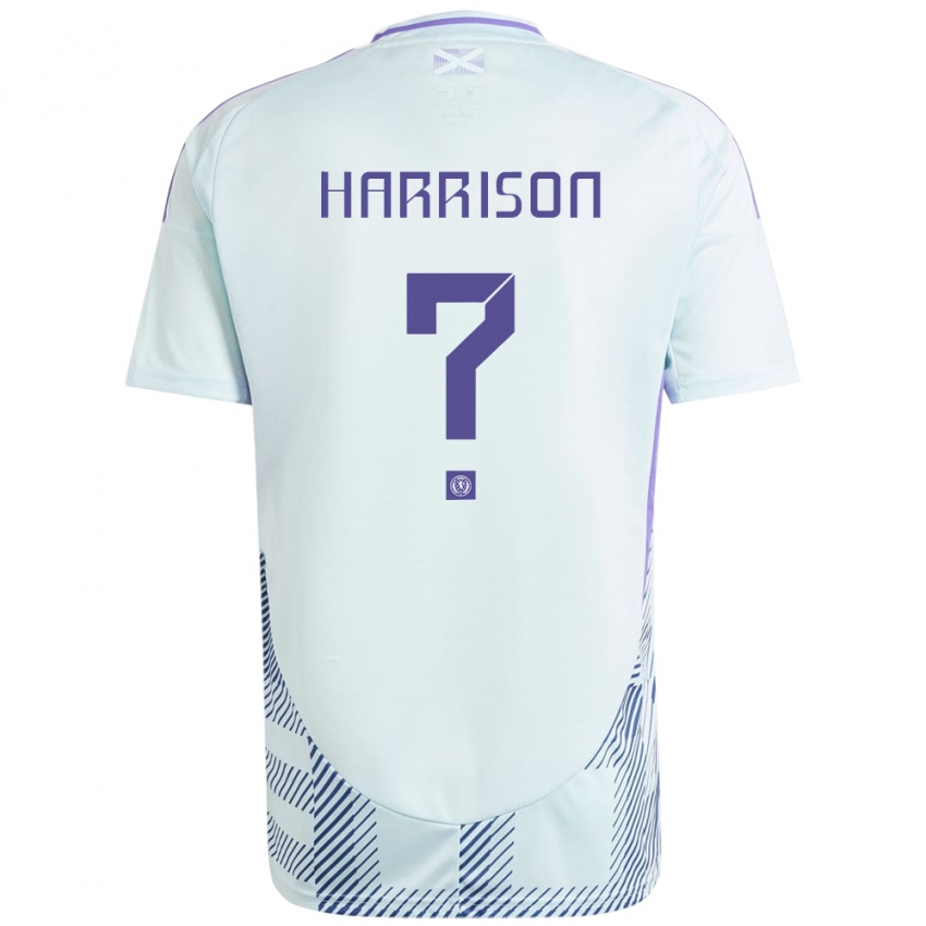 Gyermek Skócia Abi Harrison #0 Világos Menta Kék Idegenbeli Jersey 24-26 Mez Póló Ing