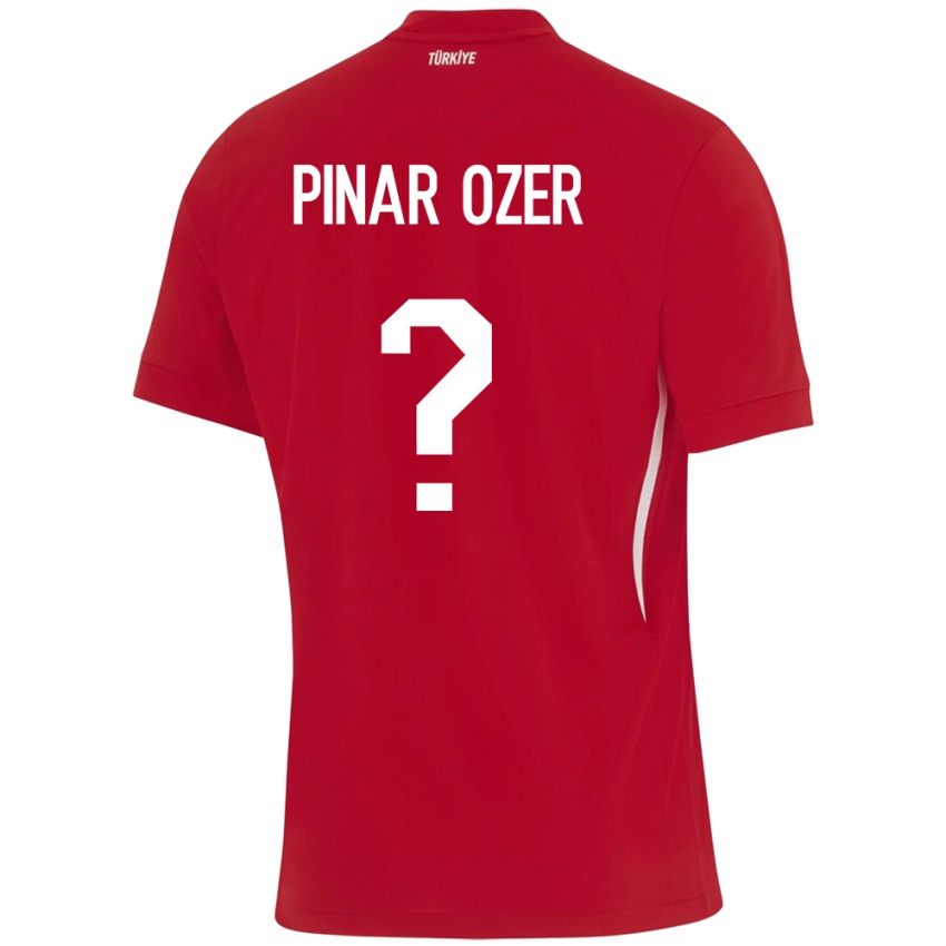 Gyermek Törökország Senem Pınar Özer #0 Piros Idegenbeli Jersey 24-26 Mez Póló Ing