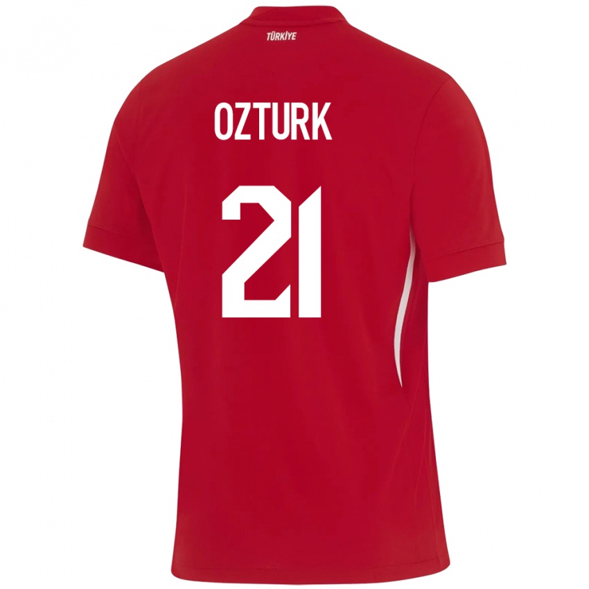 Gyermek Törökország Melike Öztürk #21 Piros Idegenbeli Jersey 24-26 Mez Póló Ing