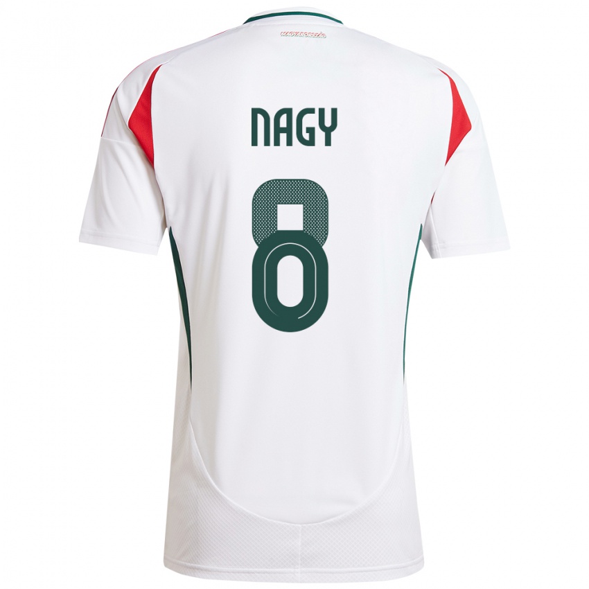 Gyermek Magyarország Ádám Nagy #8 Fehér Idegenbeli Jersey 24-26 Mez Póló Ing