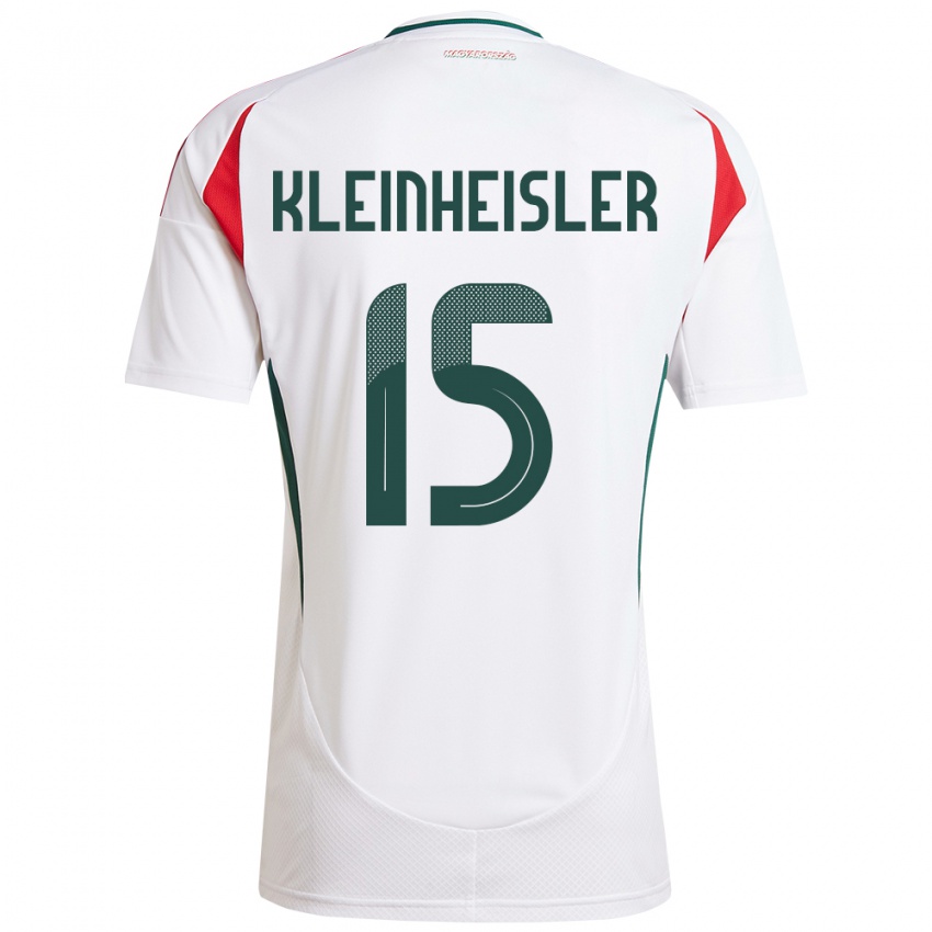 Gyermek Magyarország László Kleinheisler #15 Fehér Idegenbeli Jersey 24-26 Mez Póló Ing