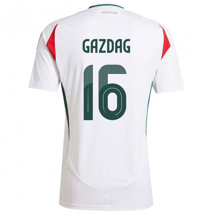 Gyermek Magyarország Dániel Gazdag #16 Fehér Idegenbeli Jersey 24-26 Mez Póló Ing