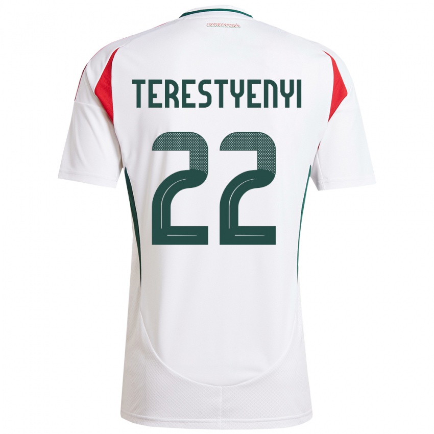 Gyermek Magyarország Anna Terestyényi #22 Fehér Idegenbeli Jersey 24-26 Mez Póló Ing